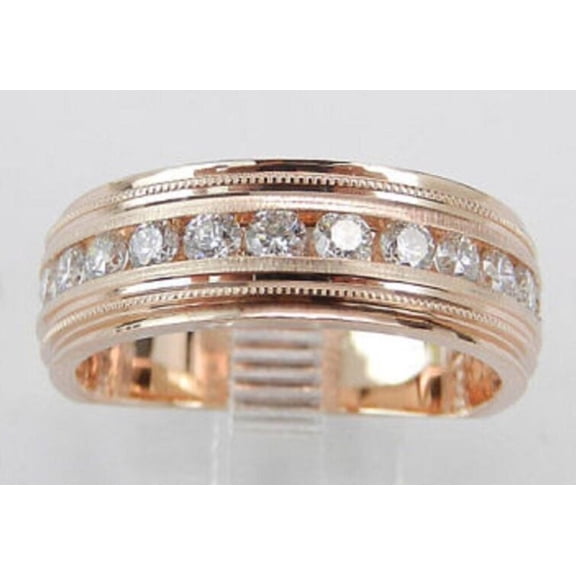 Silver & Stone Jewels Men Round Cubic Zirconia Classy Statement Pinky Ring 14k White Gold Plated