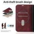 thumbnail image 4 of Dteck PU Leather Case for iPhone 13 Pro Max 6.7" 2021, [Support Magsafe Charger][RFID Blocking] [Flip Stand][Card Slots Wallet] [PU Leather Shockproof] Case for Apple iPhone 13 Pro Max 2021, Red, 4 of 12