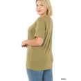thumbnail image 4 of Zenana Women & Plus Relaxed Fit V-Neck Short Sleeve Basic Jersey T-Shirt Tops, 4 of 4