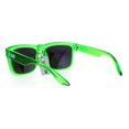 thumbnail image 4 of Kush Mens Neon Pop Horn Rim Sport Horned Sunglasses Dark Green, 4 of 4