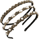 thumbnail image 1 of 3 diademas finas con perlas y diamantes de imitación con aro de metal envuelto en tela, diadema barroca, bandas elásticas para la cabeza, 1 of 5