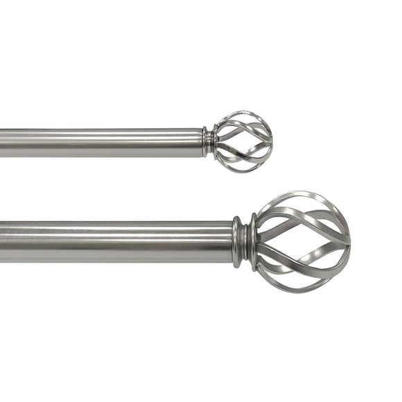 Cortinero Doble Ajustable 1 3/4" 182-365Cm Niquel