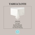 thumbnail image 4 of Daisy Stripe Tablecloth Single Pack, Beige/Brown, 60"x84", Ideal for Elegant Dining and Casual Parties, WrinkleFree and Durable, Perfect for Any Occasion, 4 of 6