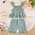 thumbnail image 2 of GXWEA Baby Outfits Girl Toddler Girl Sets Baby Girls And Toddler Sleeveless Tank Top And Shorts 2-Piece Set, 2 of 4