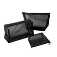 thumbnail image 2 of OUSITAID 3 Pcs Mesh Makeup Bags Black Transparent Zipper Pouch Mesh Cosmetic Bag For Offices Travel, 2 of 10