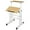 Natural, variant on Magshion Lifting Computer Desk W/ Monitor Shelf, Adjustable Height Laptop Desk with Tilting Table for Standing or Sitting, White