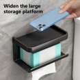thumbnail image 2 of Tissue Holder Portable User-friendly Minimalistic Multipurpose Convenient Place Small Items Aluminum Wall-mounted Punch-free Tissue Box Holder Rack for Bathroom, 2 of 8