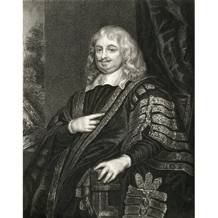 Clarendon Shops Edward Hyde 1St Earl Of Clarendon Viscount Cornbury Sir Edward Hyde And Baron Hyde Of Hindon 1609-1674 English Statesman Historian From The Book LodgeS British Portraits Published London 1823 PosterPr ()
