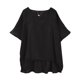 thumbnail image 5 of Camisetas de talla grande,Camiseta de lino para mujer, manga corta, cuello en V, blusa informal transpirable, tejido de poliéster, para uso doméstico, sopatenor, 5 of 9