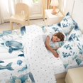thumbnail image 5 of Manfei Watercolor Killer Whale 7 Pieces Full Size Bedding Sets,Cute Ocean Animal Full Size Bed in a Bag,Green White,Reversible, 5 of 8