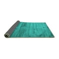 thumbnail image 2 of Ahgly Company Indoor Square Abstract Turquoise Blue Contemporary Area Rugs, 3' Square, 2 of 4