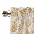 thumbnail image 5 of Farmhouse Yellow Floral Kitchen Curtains and Valances Set, Linen Boho Flower Rustic Country Rod Pocket Window Valance Window Curtain Panels for Living Room Bedroom Laundry, 27.5x36in, 3 Pieces, 5 of 7