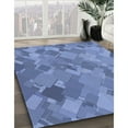 thumbnail image 3 of Ahgly Company Machine Washable Indoor Square Transitional Sky Blue Area Rugs, 6' Square, 3 of 7