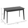 thumbnail image 5 of KULAGAGA Writing Computer Desk 47.2"*21.7" Home Office Table with 2 Drawer, Modern Furniture Simple Study Workstation, Black, 5 of 7