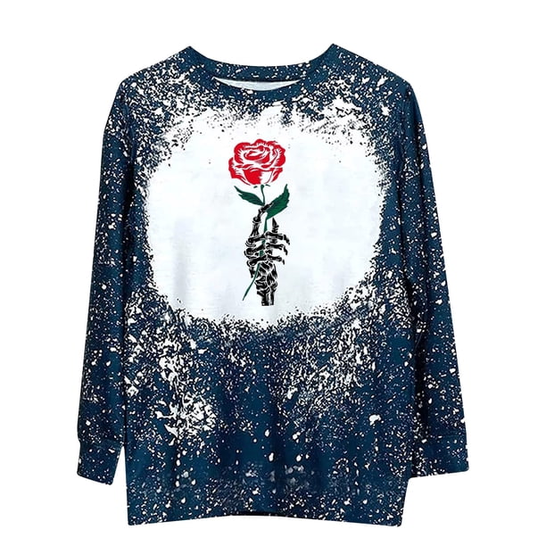 Sudadera para mujer Otoño Sudaderas Moda Impreso Camiseta suelta Blusa de manga larga Cuello redondo Tops casuales Odeerbi ODB-5