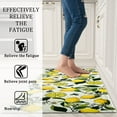 thumbnail image 4 of 2 Pieces Lemon Kitchen Rug Vintage Lemon Anti Fatigue Mat Non Skid Washable Standing Mat Lemon Kitchen Runner Rug 17x24+17x48inch, 4 of 5