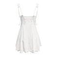 thumbnail image 4 of Minivestido corsé de verano para mujer - Sin mangas, sin espalda - Dobladillo con volantes - Tirantes con lazo - Fiesta/club - S-XL, 4 of 5