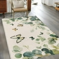 thumbnail image 4 of 3x5 Area Rugs, Eucalyptus Leaves Non-Skid Rubber Backing Large Rectangle Rugs - Living Room Bedroom Home Office, Spring Summer Botanical Sage Green Rustic Indoor Floor Mat Carpets Washable Rug, 4 of 9
