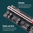 thumbnail image 3 of PCI-E Riser Card 1X-16X Extension Cable with 8 Solid Capacitors 6pin Graphics Extension ETH Mining Powered Riser Adapter with LED Display, 3 of 7