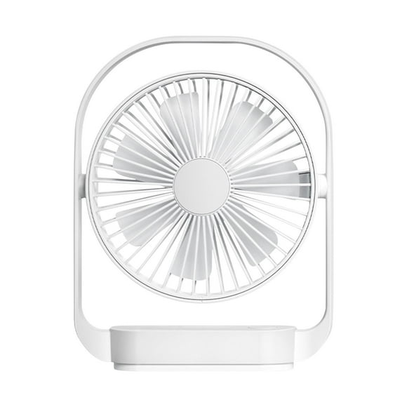 Xihbxyly Ventilador de Escritorio Silencioso, Portátil y Recargable, con 4 Velocidades de Viento, Luz Nocturna Suave, Alimentación Por Usb, Funcionamiento Silencioso, Tamaño Compacto, Multiusos, Idea