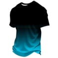 thumbnail image 4 of CONZONE Child Kids Boys T-Shirts Color Block Crew Neck Short Sleeved Summer Loose Fit Fashion Comfort Tops Sky Blue Size 8-9 Years, 4 of 6