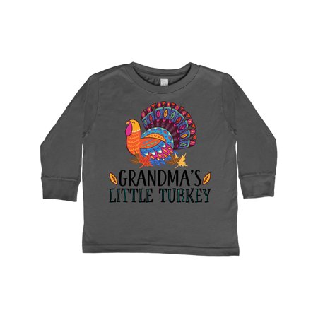 

Inktastic Grandma Little Turkey Thanksgiving Gift Toddler Boy or Toddler Girl Long Sleeve T-Shirt