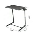 thumbnail image 3 of Topcobe Home Office Folding Portable Computer Desk with Cup Holder, Black, 3 of 7