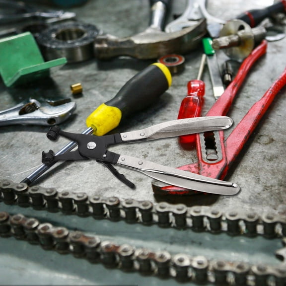 GOOHOCHY Radiator Hose Clamp Pliers for Car Use HighCarbon Steel Durable Tool with Strong Clamping Power Silver Color