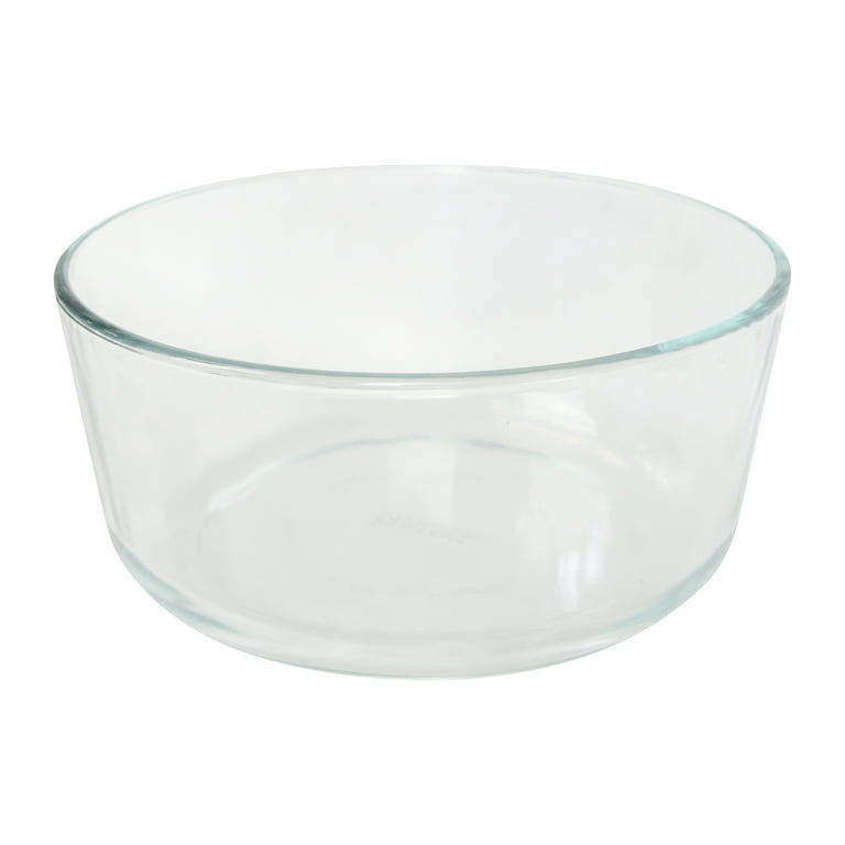 Lot of 3 Pyrex Clear Glass Storage Bowls with Lids 1.75 QT & 1 QT