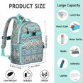 thumbnail image 6 of Boho Bohemia Geometric Line Art Backpack for School,Cute School Bag,Schoolbag with Adjustable Shoulder Straps & Padded Back,15.25"x11.5"x5.25", 6 of 6