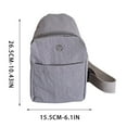 thumbnail image 3 of Bolsa impermeable de nylon para el pecho | Mochila cruzera ligera texturizada de color sólido | Bolso de hombro compacto resistente al desgaste 26,5x15,5x7cm | Accesorio versátil para deportes, 3 of 5
