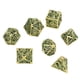 thumbnail image 4 of Juego De Dados, Juego De Dados De Metal Poliédrico De 7 Piezas Juegos Huecos Número Claro Para Juegos De Rol ANGGREK Verde, 4 of 8