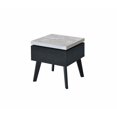thumbnail image 1 of ACME Table d'Appoint Magna en Faux Béton et Noir, 1 of 6