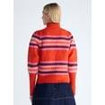 thumbnail image 3 of Free Assembly Women's Fair Isle Sweater with Puff Sleeves, Midweight, Sizes XS-XXL, 3 of 6