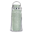 thumbnail image 2 of Termo Frascos de vacío de diamante con cadena Tazas térmicas Botellas para beber (750ml Verde) Wdftyju  Libre de BPA, 2 of 2