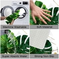 thumbnail image 6 of 1pc Monstera Leaves Pattern Absorbent Non-Slip Bathroom Thickened Flannel Rug Decor,Soft,Quick Drying,Suitable For Indoor/outdoor Use,Bathrooms,Bedrooms,Kitchens,Terrace,Laundry Rooms,16"x24", 6 of 9
