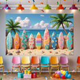 thumbnail image 5 of Colorful Design Surfboard Banner Floral Pattern Tropical Beach for Summer Party Outdoor Decor Vacation, 5 of 8