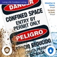 thumbnail image 4 of Confined Space Entry By Permit Only Bilingual Sign, OSHA Danger Sign, (SI-4076) 24x36 Corrugated Plastic, 4 of 7