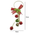 thumbnail image 2 of Colgante de campana navideña, adornos navideños con lazo, adornos navideños, colgador de puerta para árbol de Navidad, elegante y moderno, 2 of 6
