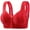 Red, variant on fheaev Front Closure Bras For Women Post Surgery Brassiere Plus Size Full Coverage No Underwire Comfort Wireless Snap Closing Bra Convenient Everyday Bra Front Button Bras Front Buckle Corset Bra