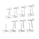 thumbnail image 2 of 15pcs Gridwall Peg Hooks Panel Display Hooks Gridwall Hooks Gridwall Display Hooks for Retail Shop Garages Workshops, 2 of 5