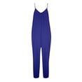 thumbnail image 6 of GILIGEGE Women Casual Overalls Jumpsuits Loose Sleeveless Spaghetti Strap Wide Leg Long Pants Romper with Pockets Women's Loose Jumpsuits Strap Stretchy Long Pant Romper Jumpsuit with Pockets, 6 of 6