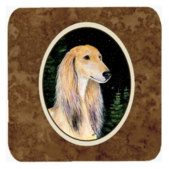Starry Night Saluki Foam Coasters, Set Of 4