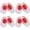 4 Pairs Red, variant on Heel Cups for Achilles Tendonitis & Plantar Fasciitis - 8 Pack Gel Shoe Inserts for Heel Pain Relief, Arch Support, for Women & Men