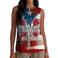 thumbnail image 2 of Jsaierl 4th of July Tank Tops for Women Casual Patriotic American Flag Print Tees Cute Sleeveless T Shirts Cami Classic Round Neck Tanks S-XXL, 2 of 6