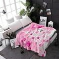 thumbnail image 4 of Pink Christmas Throw Blankets, White Xmas Tree Snowflakes Pink Balls Soft Fleece Blanket Decorative for Home Sofa Couch Chair Living Bedroom,60x80 Inches, Winter, 4 of 6
