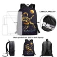 thumbnail image 6 of Jeiento Guitar Astronaut Backpack for Boys 10-12 School Bag Primary School Back Packs with Side Pocket Student Book Bags Elementary Child Schoolbags Rucksack Heavy Duty Daypack, 6 of 6