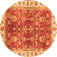 thumbnail image 1 of Ahgly Company Indoor Round Abstract Orange Modern Area Rugs, 6' Round, 1 of 4