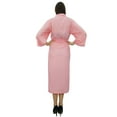 thumbnail image 4 of Bimba Women Long Solid Belt Robe Soft Modal Cotton Wrap Round Plain Bath Robe, 4 of 5