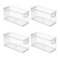 thumbnail image 7 of iDesign 4-Piece Recycled Plastic Small Stackable Kitchen Organizer Bin with Integrated Handles for Kitchen, Fridge, Freezer, Pantry & Cabinet Organization, 10" x 4" x 5", Clear, 7 of 7